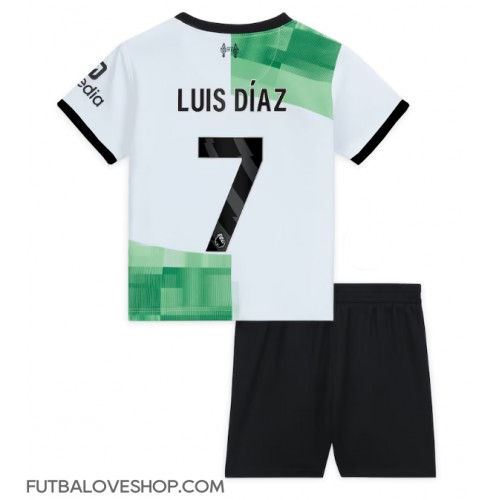 Dres Liverpool Luis Diaz #7 Preč pre deti 2023-24 Krátky Rukáv (+ trenírky)